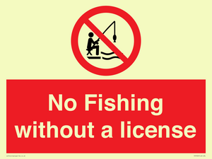 No Fishing without a license